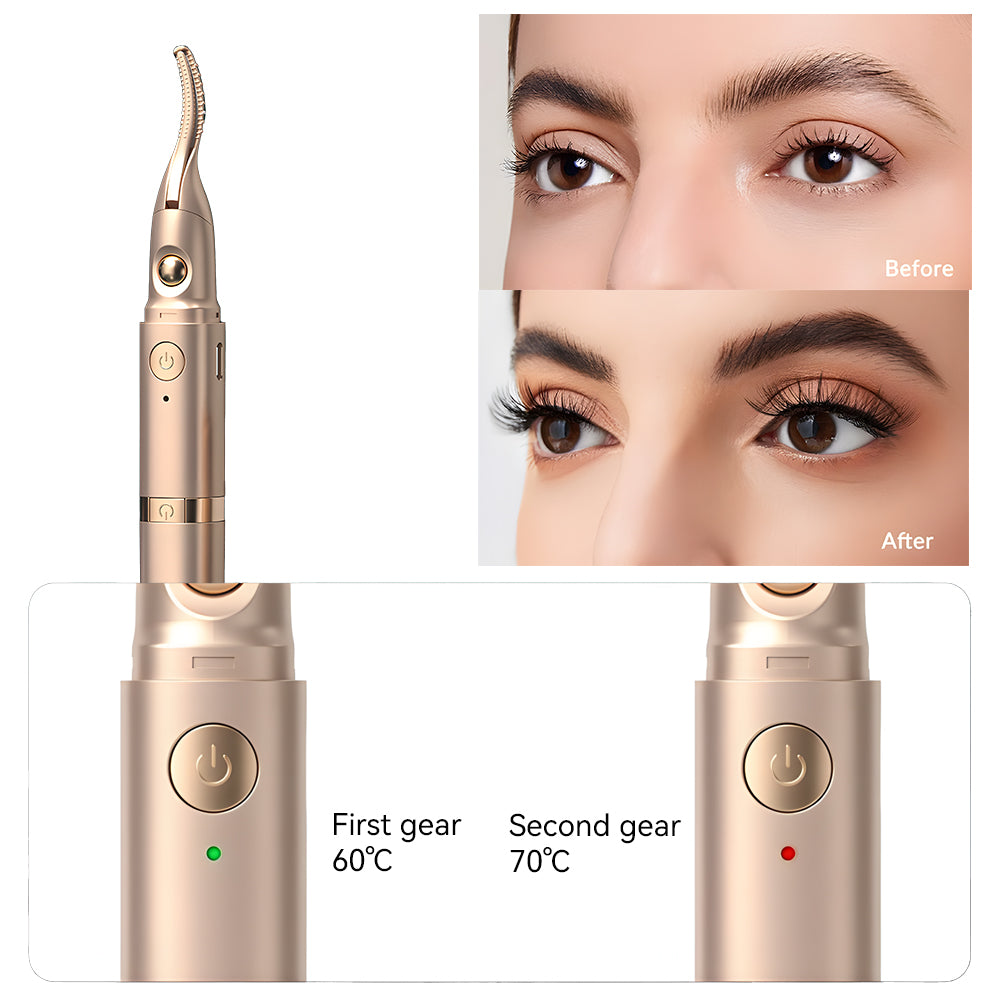 2-in-1 Heated Eyelash Curler & Electric Eyebrow Trimmer — Salon-Quality at Home